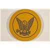 Image 1 : VINTAGE POKER CHIP MUSTARD WITH BLUE EAGLE