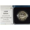 Image 1 : 1998 BELIZE $10 SILVER PROOF 200TH ANNIVERSARY