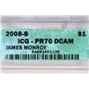 Image 3 : 2008-S MONROE DOLLAR ICG PR70 DCAM