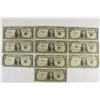 Image 1 : 10 ASSORTED 1957 $1 SILVER CERTIFICATES