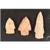 Image 1 : 3 ASSORTED 1 3/4"-3" STONE ARROWHEADS