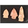 Image 2 : 3 ASSORTED 1 3/4"-3" STONE ARROWHEADS