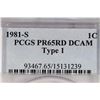 Image 3 : 1981-S TYPE I LINCOLN CENT PCGS PR65RD DCAM