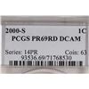 Image 3 : 2000-S LINCOLN CENT PCGS PR69RD DCAM