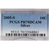 Image 3 : 2005-S SILVER ROOSEVELT DIME PCGS PR70 DCAM