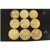 Image 1 : 9 VINTAGE BRASS DRINK TOKENS FROM THE EXCLUSIVE