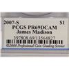 Image 3 : 2007-S MADISON DOLLAR PCGS PR69 DCAM