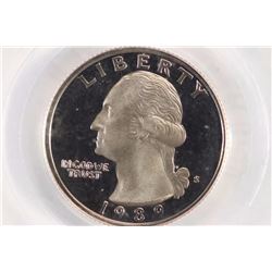 1989-S WASHINGTON QUARTER PCGS PR69 DCAM