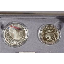 1991-S MT. RUSHMORE 2 COIN PROOF SET