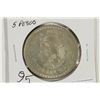 Image 1 : 1948 MEXICO SILVER 5 PESOS .8680 OZ. ASW