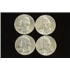 Image 1 : 4-1964 WASHINGTON SILVER QUARTERS UNC
