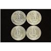 Image 2 : 4-1964 WASHINGTON SILVER QUARTERS UNC
