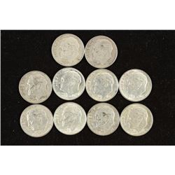 10 ASSORTED SILVER ROOSEVELT DIMES