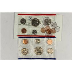 1989 US MINT SET (UNC) P/D (WITH ENVELOPE)