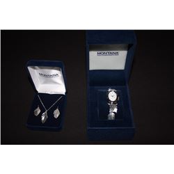 MONTANA SILVERSMITH JEWELRY ENSEMBLE WITH MATCHING WATCH