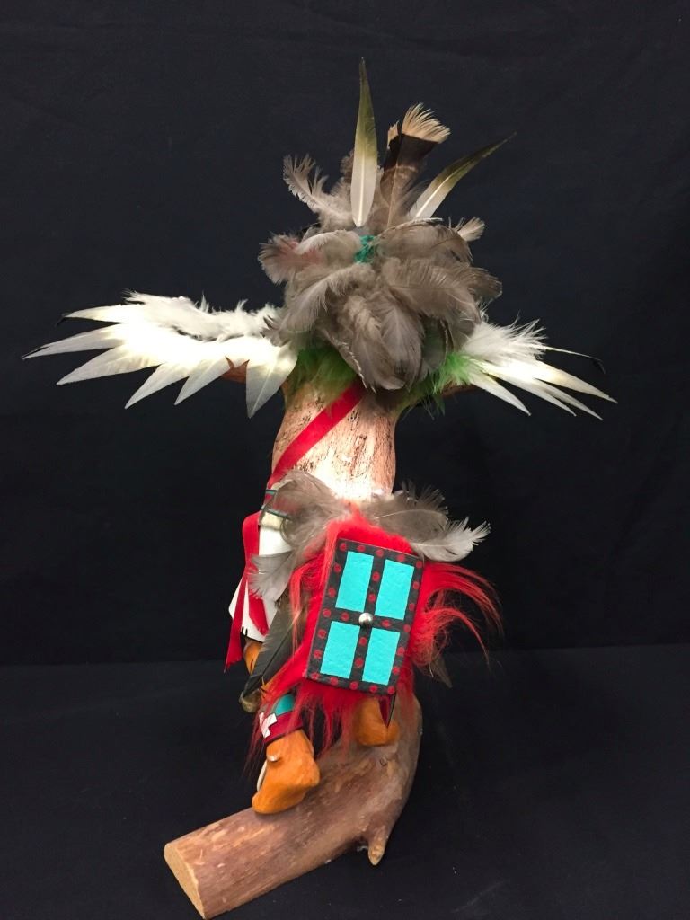 Kachina Figure with Sterling Squash Necklace