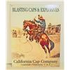 Image 1 : CALIFORNIA CAP EXPLOSIVES ADVERTISING METAL SIGN
