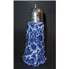 Image 1 : VINTAGE BLUE & WHITE IRONSTONE SHAKER W/ METAL LID