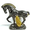 Image 1 : VINTAGE BLACK HORSE CERAMIC MOLDED STATUE