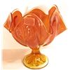 Image 1 : VINTAGE ORANGE VIKING ART GLASS COMPOTE