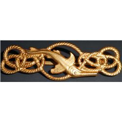 GERMAN NAZI NAVAL GOLD FROGMAN DIVERS BADGE