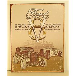 FORD V8 ADVERTISING METAL SIGN