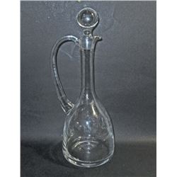 LARGE GLASS DECANTER W/ GLASS STOPPER