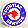 Image 1 : PONTIAC GMC SERVICE ADVERTISING ROUND METAL SIGN