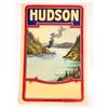 Image 1 : VINTAGE HUDSON BROOM HANDLE ADVERTISING LABEL