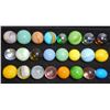 Image 1 : LOT OF 25 COLORFUL VINTAGE MARBLES