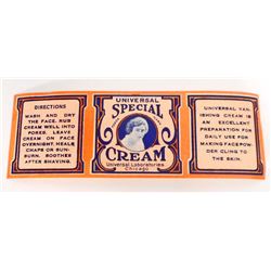 VINTAGE UNIVERSAL SPECIAL CREAM ADVERTISING LABEL