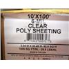Image 1 : Clear Poly Sheeting, 10' x100' 6 mil, $44 Shipping
