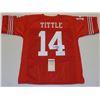 Image 1 : YA TITTLE autographed signed 49ers red Jersey HOF 71 JSA Witness #WP143463