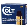 Image 1 : COLT AMMO, .380ACP 80grain, Solid Copper Hollow Point, #AC380HP, Made in USA, 20 per box, z