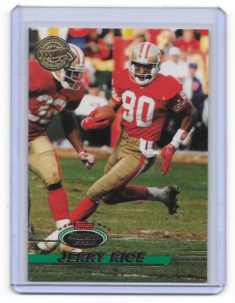 1993 Topps Stadium Club Super Team Jerry Rice Super Bowl Logo Card #232
