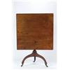 Image 1 : A GEORGE III MAHOGANY OCCASIONAL TABLE,, the square tilt-top on a, baluster-turned pedestal t...