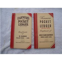 1946-47 & 1949-50 John Deere Pocket Ledger Books In New Condition