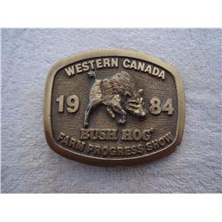 1984 Western Canada Farm Progress Show Bush Hog Belt buckle