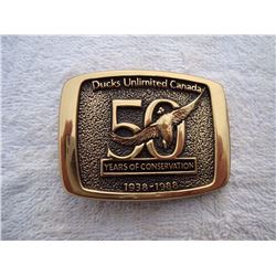 Ducks Unlimited 50 Year 1938-88 Of Canada Conservatice Belt Buckle