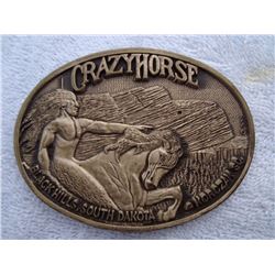 Indian Warrior Crazy Horse Belt Buckle