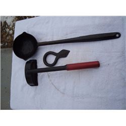 Cast Iron Dipper & Cast Peller Tool