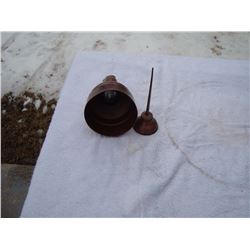 Copper Oil funnel & Small Copper Oil Squirt Can