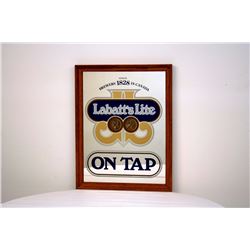 Labatt Lit On Tap Mirror Sign