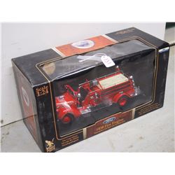 1938 Ford Fire Engine (24K Gold Plated Coin, 1/24 Scale)