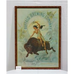 Buffalo Brewing Company Framed Piece, 27”x20”