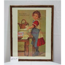 Sunlight & Pears Soap Framed Pieces, Both 25”x19”