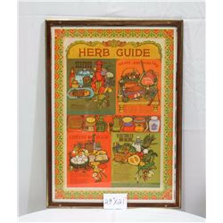 Herb & Wine Guide Framed Pieces, Both 29”x21”