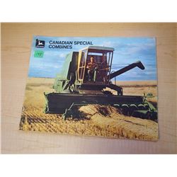 Original John Deere Canadian Special Combines Brochure