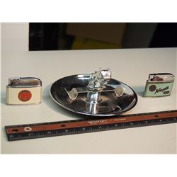 Table Lighters (2) With Ashtray (Purity 99, Players)