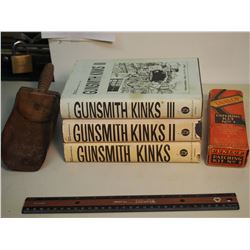 Lot Of Misc. (Gunsmith Kinks Books 1-3, Patching Kit, Shovel)